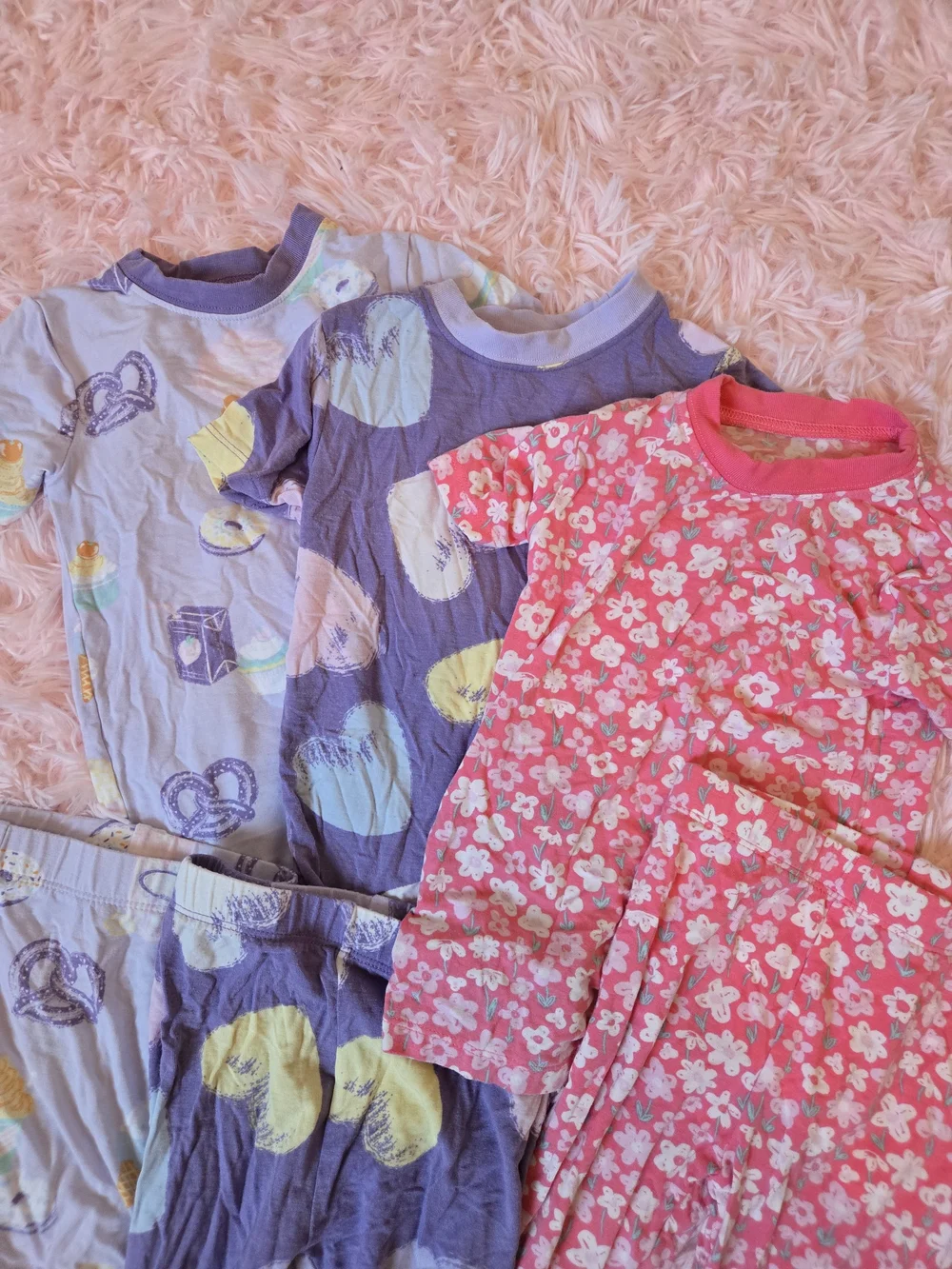 Girls' 3 Pairs Of Jammies